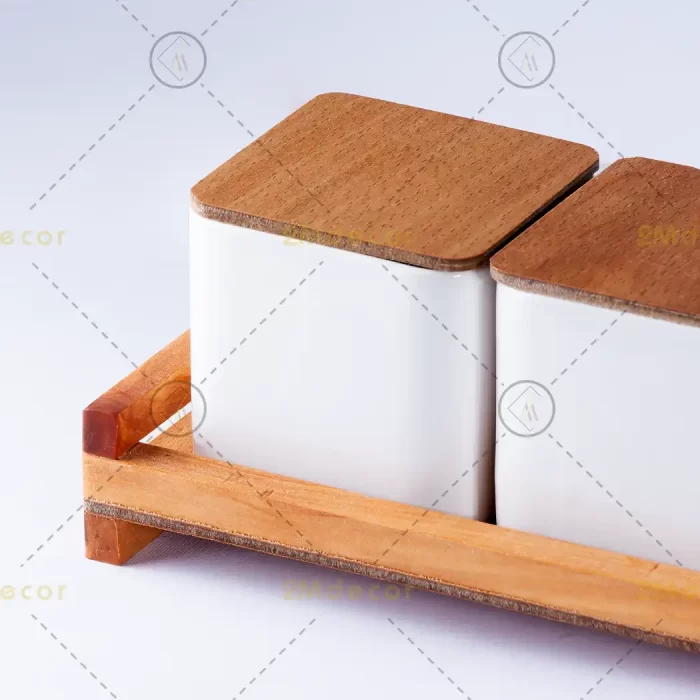 اردو خوری چوبی سرامیکی ۳ تایی