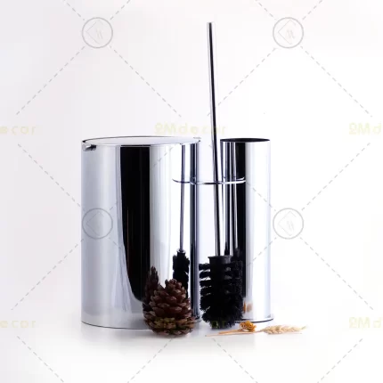 سطل و فرچه استوانه دربادبزنی نقره ای