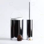 سطل و فرچه استوانه دربادبزنی نقره ای