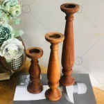 جا شمعی چوبی