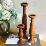 جا شمعی چوبی