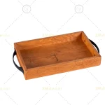 سینی چوبی دسته‌دار دوتایی