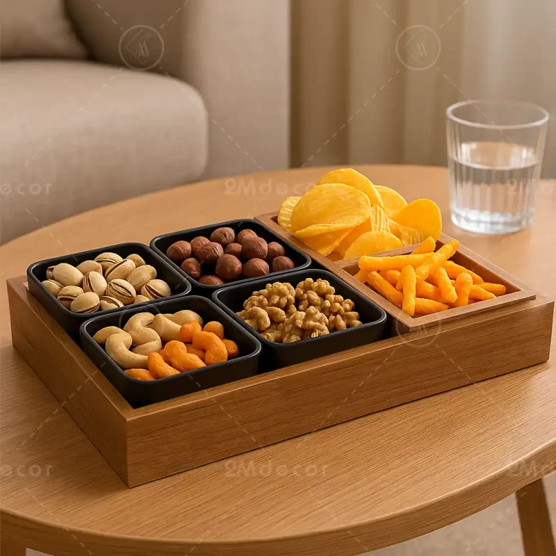 سینی مزه چوبی