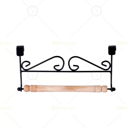 آویز حوله کابینتی با دسته چوبی