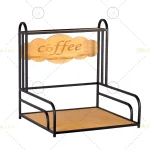 استند قهوه‌ساز چوب و فلز