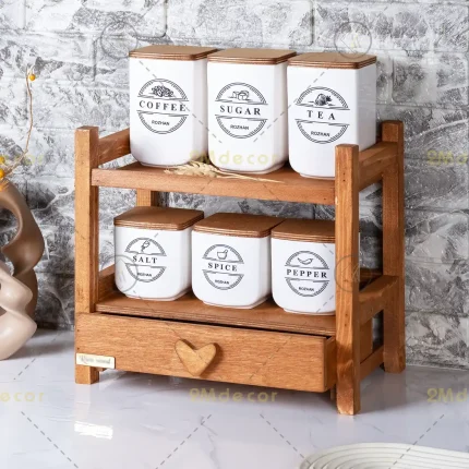 ست پاسماوری سرامیکی و استند چوبی