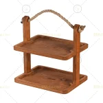 استند دوطبقه چوبی