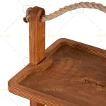استند دوطبقه چوبی